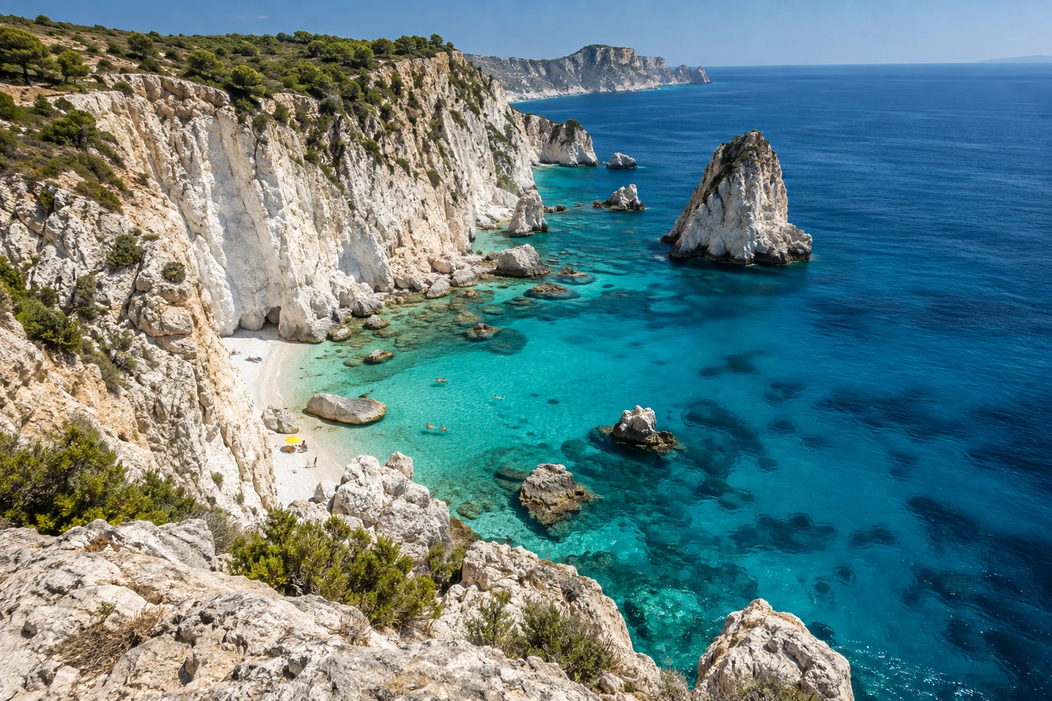 Along the coast: original AI-created photo